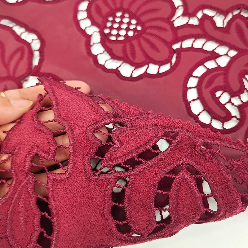 Fashion Chemical PU Embroidery Lace Trim Fabric for Home Textile Garment Accessories Wedding Dress African Lace