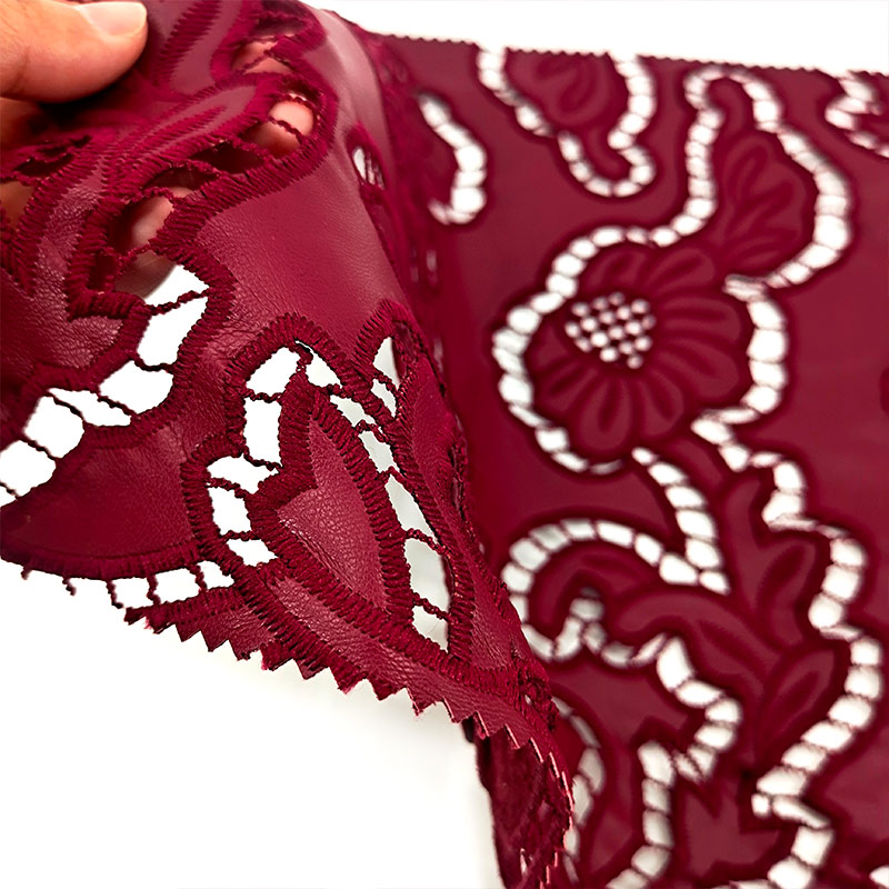 Fashion Chemical PU Embroidery Lace Trim Fabric for Home Textile Garment Accessories Wedding Dress African Lace
