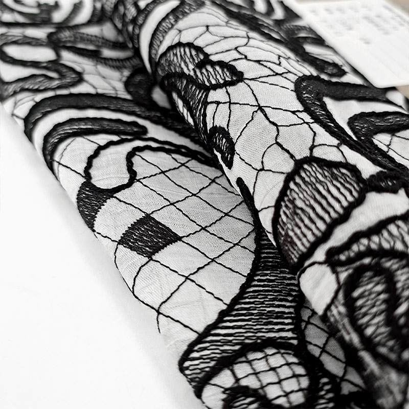 New Fashion Design Mesh Luxury Lace Embroidery Polyester Cotton Fabric for Clothing Wedding