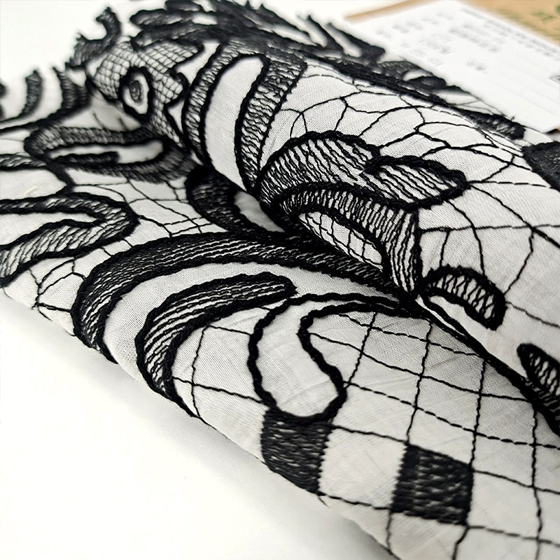 New Fashion Design Mesh Luxury Lace Embroidery Polyester Cotton Fabric for Clothing Wedding