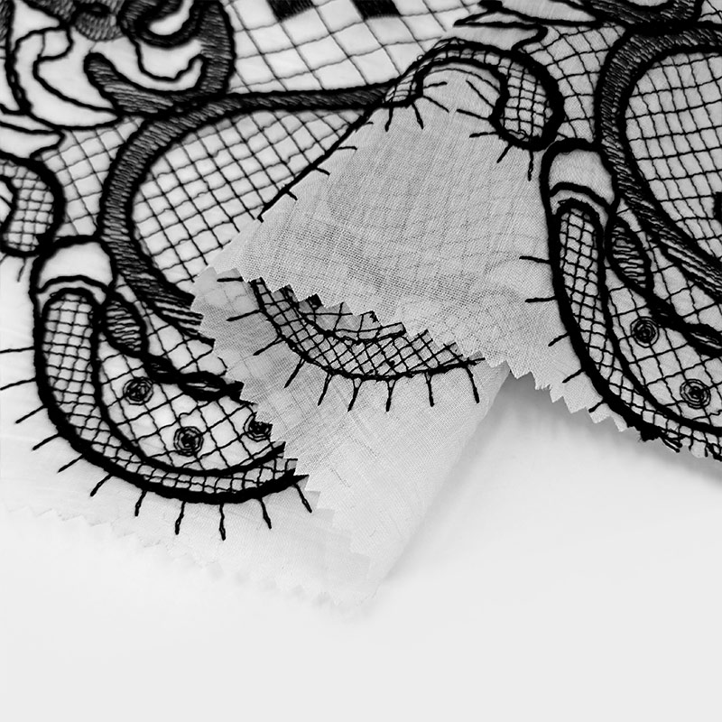 New Fashion Design Mesh Luxury Lace Embroidery Polyester Cotton Fabric for Clothing Wedding