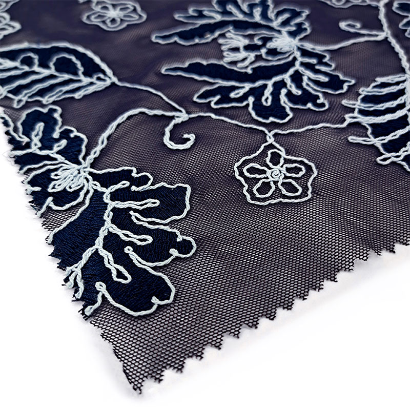 High Quality Embroidery Style Polyester Nylon Cotton Jacquard Embroidery Fabric for Dress