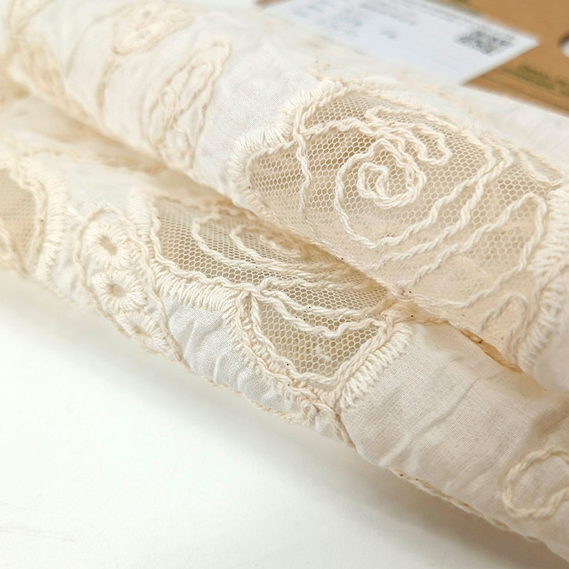 Factory Spot French Lace Embroidery Fabric for Dress Top Quality Custom Wholesale Water Soluble Polyester Cotton Nylon Fabric