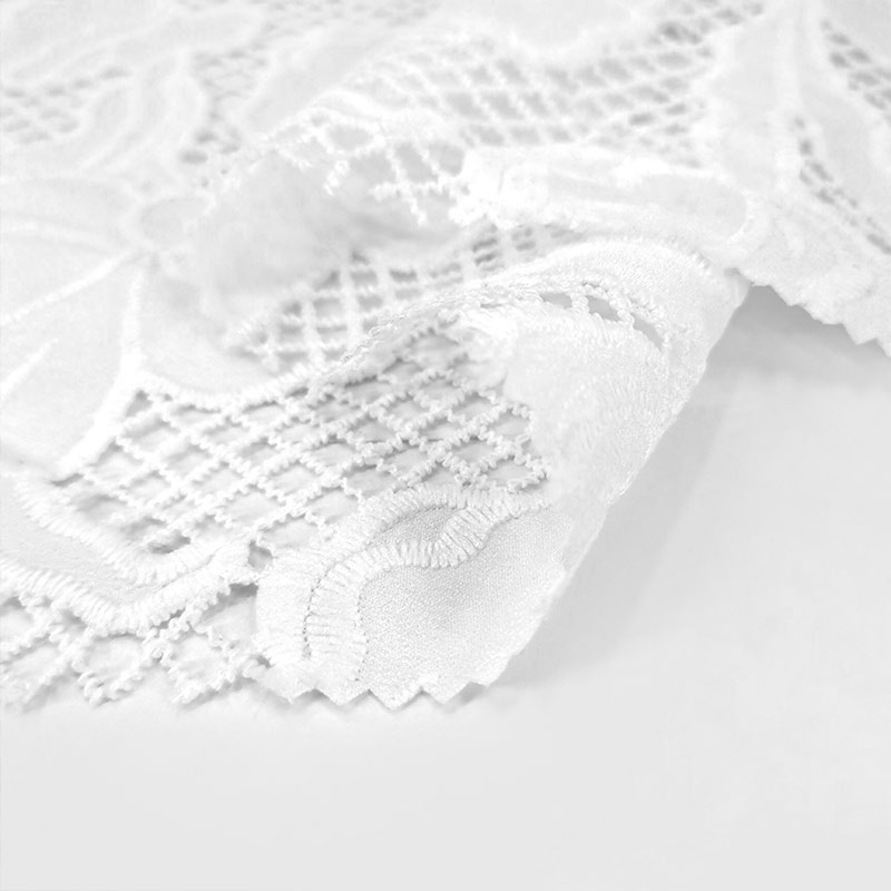 Embroidery Polyester Lace Fabric for Dress