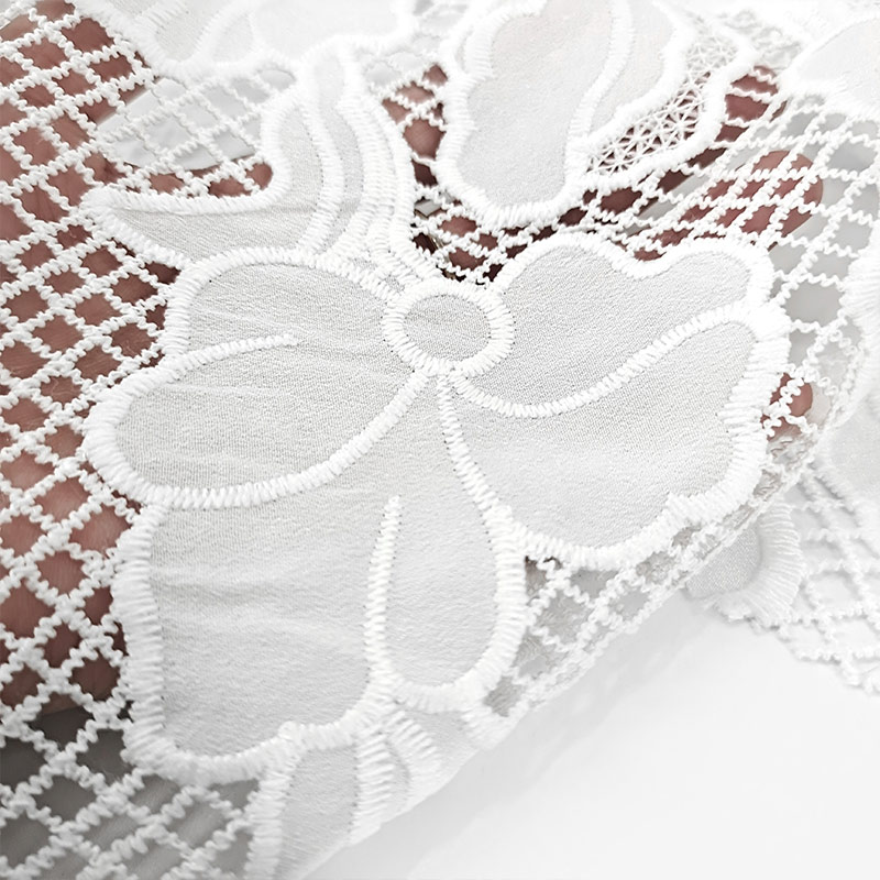 Embroidery Polyester Lace Fabric for Dress