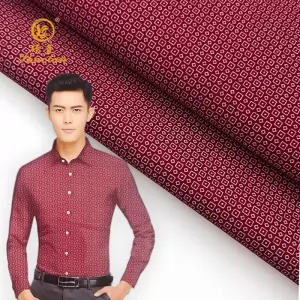 100% cotton 40*40 110*70 print business shirt fabric