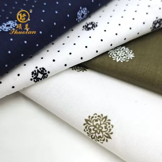 cotton/poly 60/40 good quality comfortable shirt fabric 45*45 133*72 plain weave woven fabric