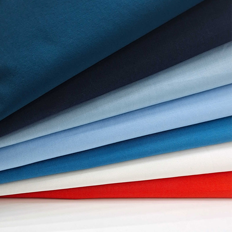 solid dyed woven fabric for shirts cotton/polyester fabric cvc 60/40