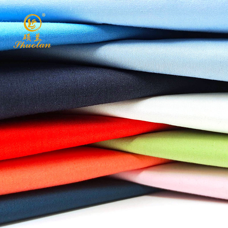 fine texture shirt fabric pre-shrink fabric poplin shirt for men summer garment