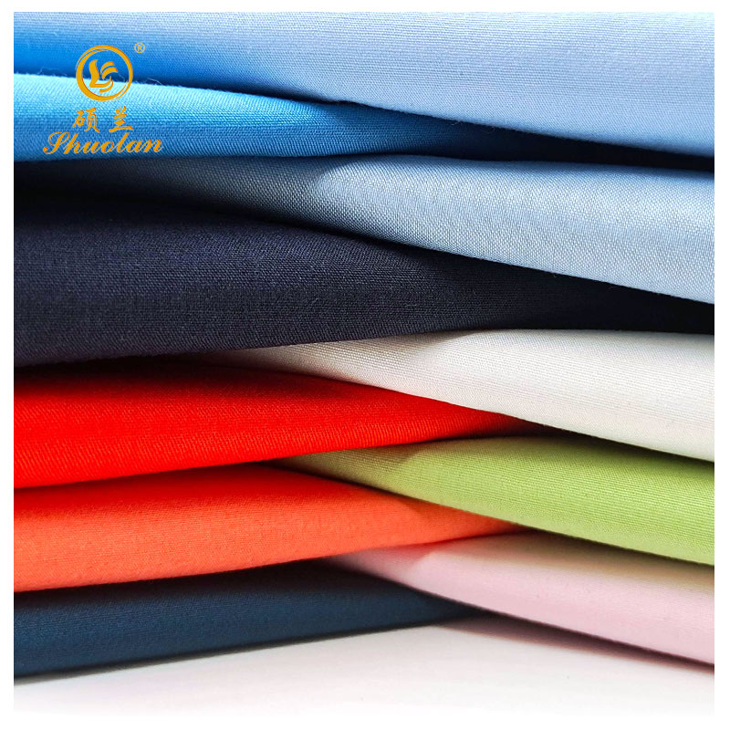 China wholesale high quality CVC 60% 40% poplin weaving 45s solid workwear fabric for shirts