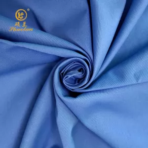 Strength manufacturers cvc 60/40 45*45 133*72 twill solid shirt fabric