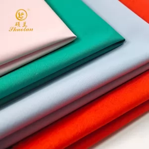 100% cotton woven 50*50 144*80 1/1 plain solid shirt fabric
