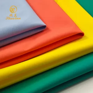 China Factory 100% cotton 40*40 110*70 1/1 poplin dyed solid shirt fabric