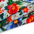 Wholesale Light Breathable Summer Splendor Vacation Style Shirt and Skirt 3D Printed 100% Rayon Viscose Fabric