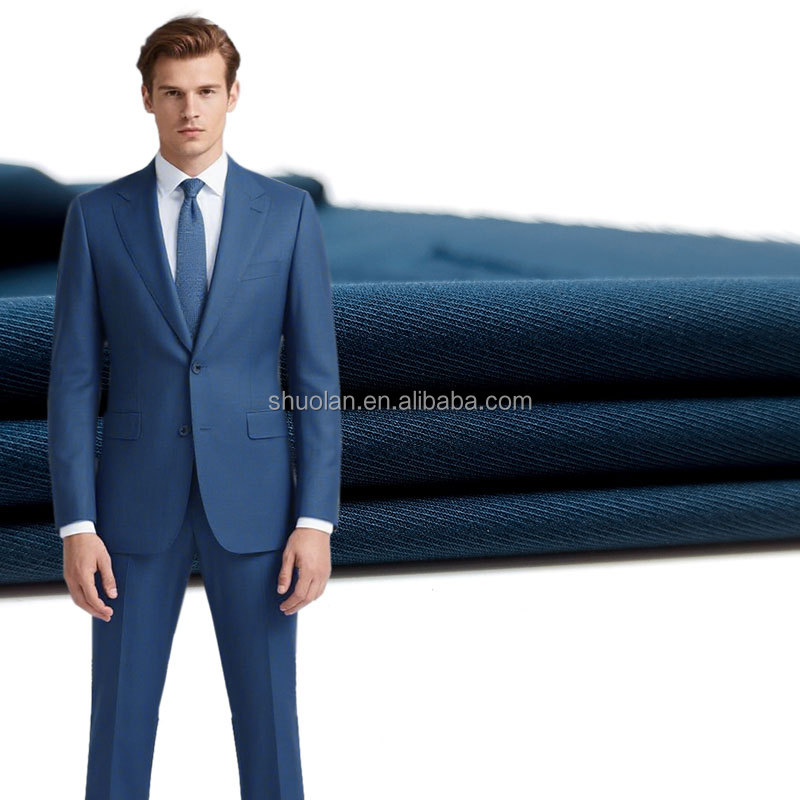Polyester Viscose TR Suiting Mens Suit Fabric for Wholesale and Garment