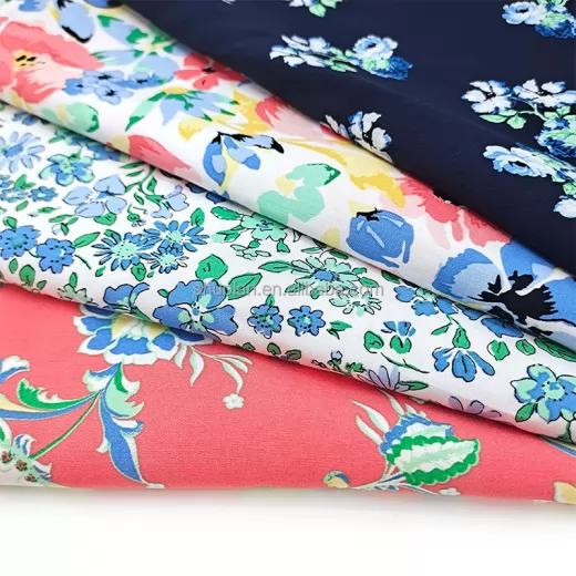 Cheap Price Dress Rayon Fabric Custom Digital Printed Floral Normal Print 100% Rayon Viscose Fabric