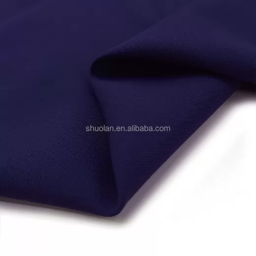 Hot Selling Twill Woven Recycle TR Crepe Elasticity Suit Suiting Fabric Materials With Medical Clothes Fabric