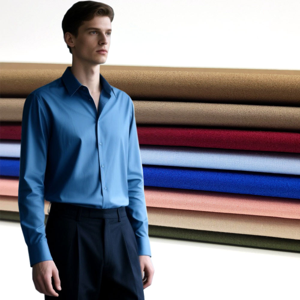 Wholesale Skin Friendly and Comfortable Men Shirt Women Skirt Woven Printed Polyester Cotton Fabric