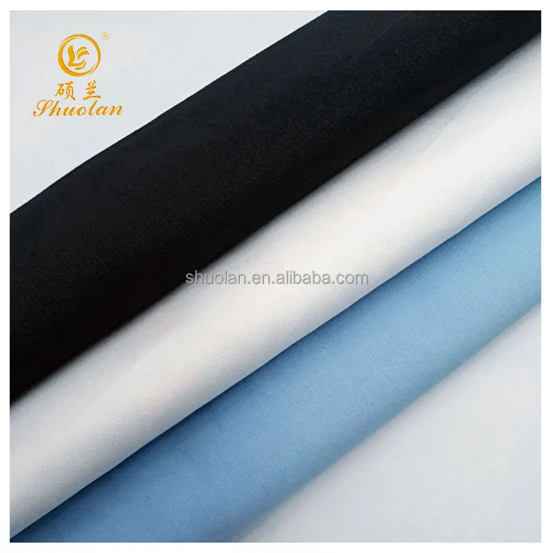 Source Factory Wholesales Garment Textile Material Soft Dyed Shirt CVC Cotton Polyester Fabric