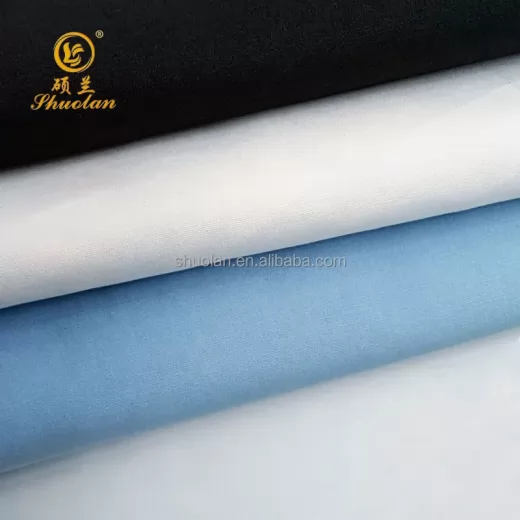 Source Factory Wholesales Garment Textile Material Soft Dyed Shirt CVC Cotton Polyester Fabric