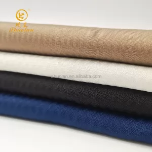 Factory Direct Sales Lightweight Herringbone Cotton Plain Twill Woven Uniform Shirts Lining Fabric Tc CVC Pocketing Polyester Cotton Fabric
