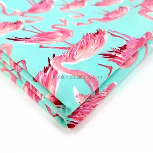 Source Factory Wholesale Woven Soft Smooth Printed Men T-shirt Cotton Polyester Spandex Fabric