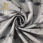 Source Factory Wholesale Woven Soft Smooth Printed Twill T-shirt Cotton Polyester Spandex Fabric