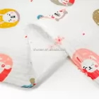 Various Designs Two Layer Baby Swaddle Blanket Crinkle 100% Cotton Double Gauze Fabric