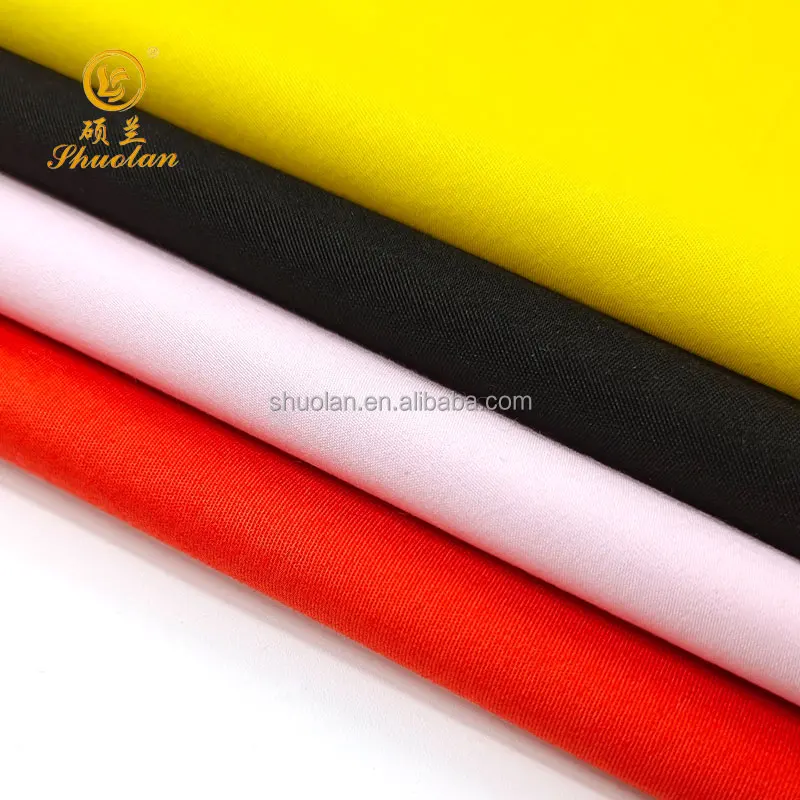 Source Factory Wholesales Woven Shirt Soft Smooth Printed Plain TC Cotton Polyester Spandex Fabric