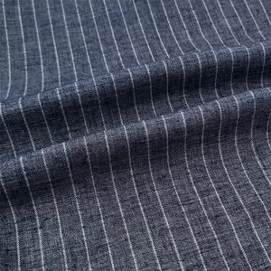 Factory Stock Yarn Dyed Linen Stripe Fabric for Shirts and Dress