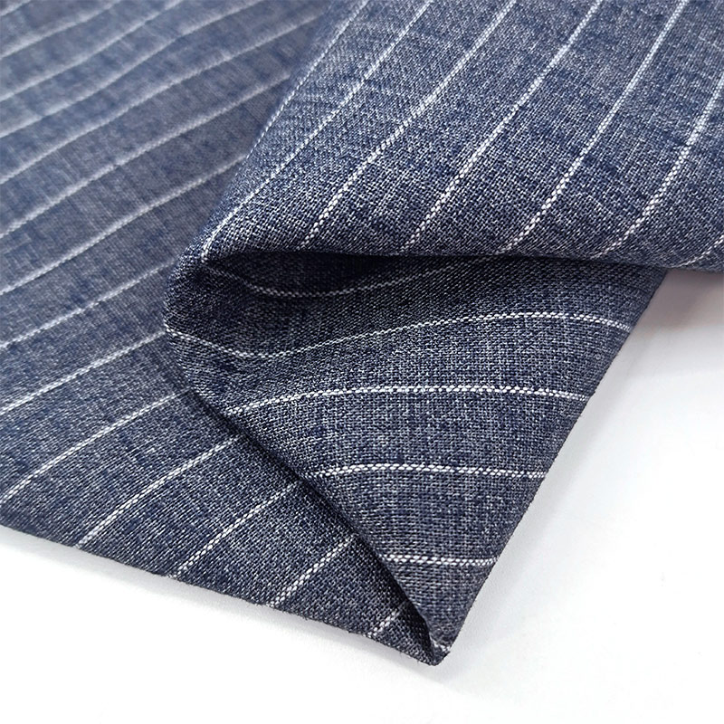 Factory Stock Yarn Dyed Linen Stripe Fabric for Shirts and Dress
