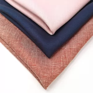 New Design Linen Cotton Plain Woven Fabric Soft Breathable Dyed Solid Fabric
