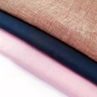 New Design Linen Cotton Plain Woven Fabric Soft Breathable Dyed Solid Fabric