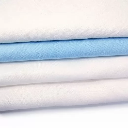 Factory Customized Boy Girl Shirt Garment Low Price Stripe Yarn Dyed Organic Woven Plain Style Linen Cotton Fabric