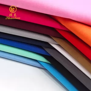 Twill Fabric Eco-Friendly Sustainable Material for T-shirt CVC TC Polyester Cotton Fabric