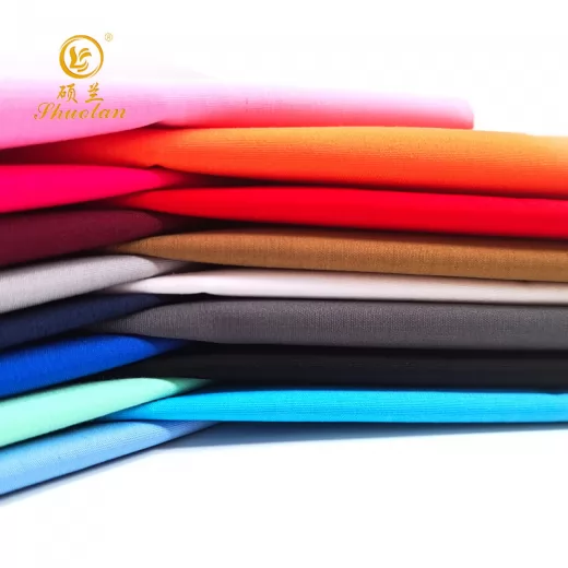 Twill Fabric Eco-Friendly Sustainable Material for T-shirt CVC TC Polyester Cotton Fabric