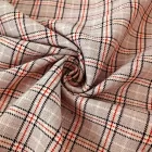 Spandex Polyester Viscose Fabric Embroideries Recycled Blended Woven Stretch Stripe Fabric