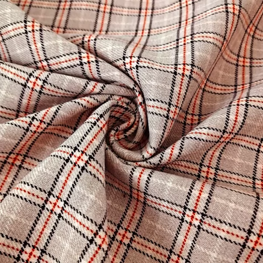 Spandex Polyester Viscose Fabric Embroideries Recycled Blended Woven Stretch Stripe Fabric