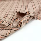 Spandex Polyester Viscose Fabric Embroideries Recycled Blended Woven Stretch Stripe Fabric