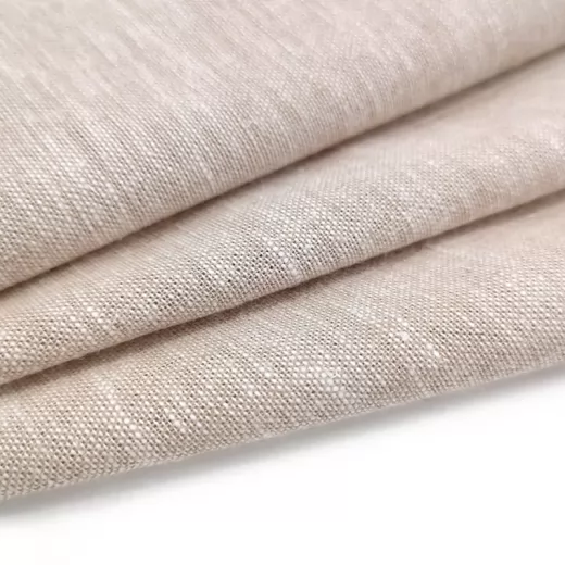 Factory Direct 100% Organic Linen Fabric High Quality Woven Plain Natural Linen for Clothing-for Girls Shirts Dresses Wholesale