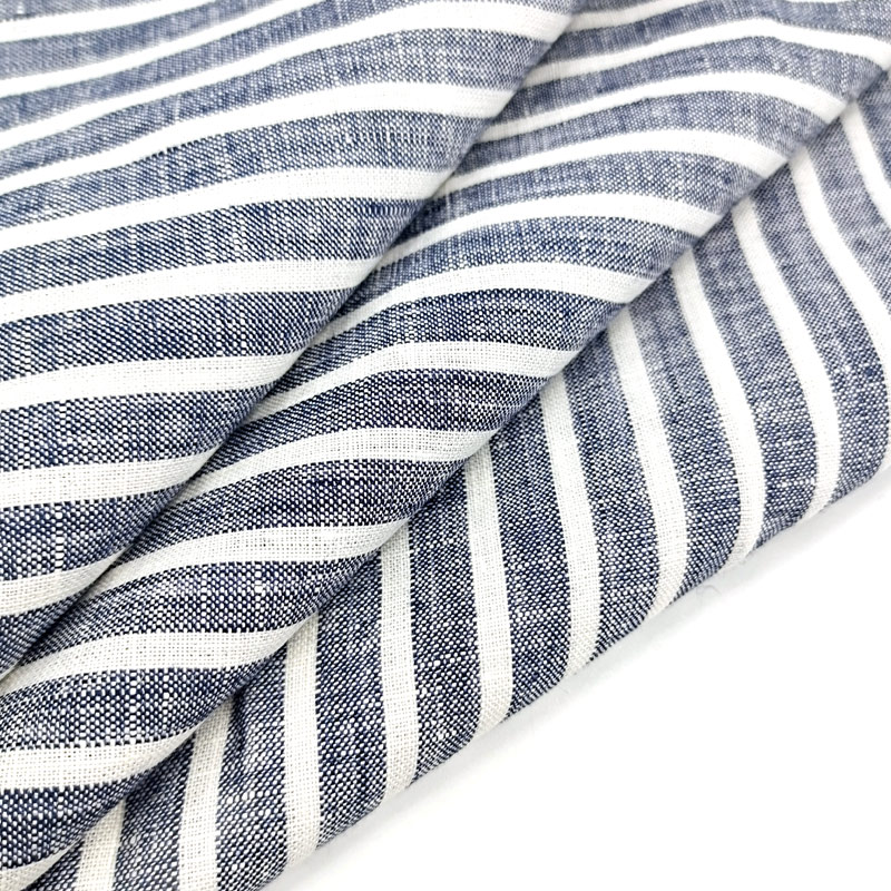 Wholesale Organic Woven Technics for Women's Sustainable Skirts Dresses Cotton Printed Linen Fabric