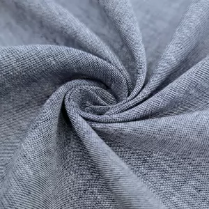 Linen Cotton Woven Blackout Fabric Dresses Blouses Shirts Organic Eco-Friendly Dyed Patterns