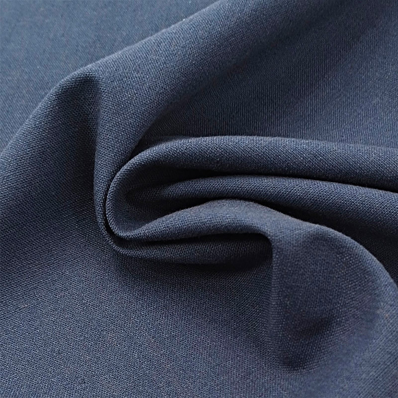 Casual Breathable Stock Plain Dyed Stretch Spandex Blend Linen Viscose Fabric for Dress