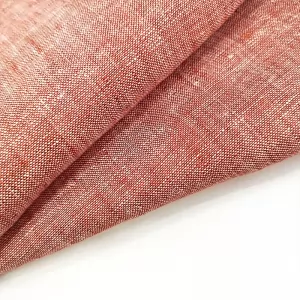 Wholesale Factory High Quality Plain Natural 100% Organic Linen Fabric for Clothing 100% Linen