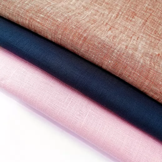 Blend Woven Plain Weave Blackout Fabric Printed for Summer Dresses Shirts Blouses Sleepwear Organic 100%Linen Fabric