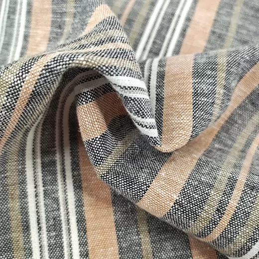 High Grade Soft Woven Dress Fabric Slub Linen Viscose Blend Fabric