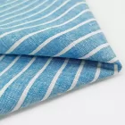 Wholesale Custom Desgin Yarn Dyed OEKO-TEX STANDARD Certificated Striped Linen Cotton Fabric