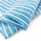 Wholesale Custom Desgin Yarn Dyed OEKO-TEX STANDARD Certificated Striped Linen Cotton Fabric