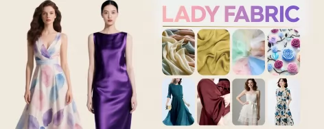 Lady clothing fabric display