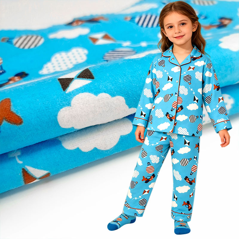 Top Selling 100% Cotton Fabric with Flower Pattern High Quality Flannel for Shirts Bags Covers Boy Clothing